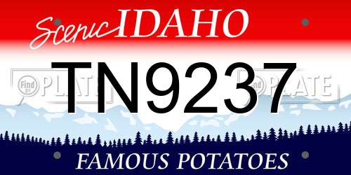 TN9237 Idaho License Plate