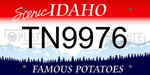 TN9976 Idaho License Plate