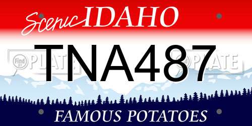 TNA487 Idaho License Plate