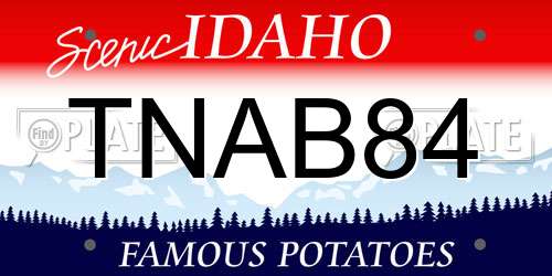 TNAB84 Idaho License Plate