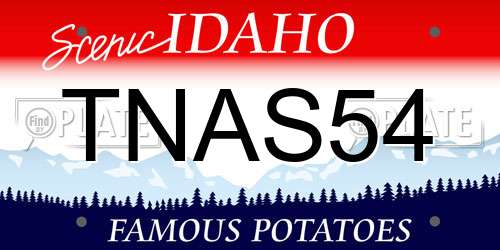 TNAS54 Idaho License Plate