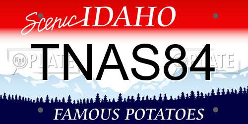 TNAS84 Idaho License Plate