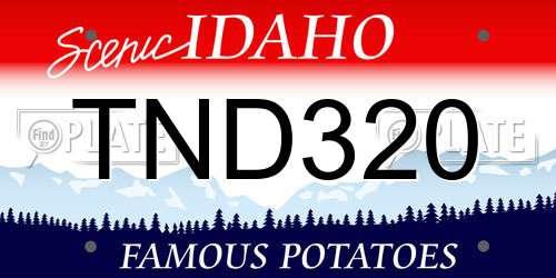 TND320 Idaho License Plate