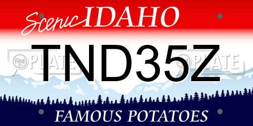TND35Z Idaho License Plate