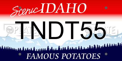 TNDT55 Idaho License Plate