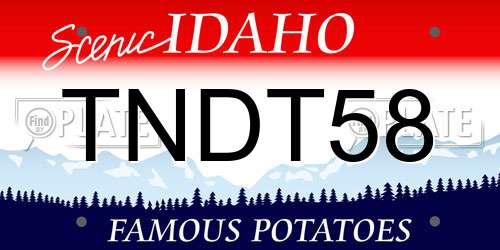 TNDT58 Idaho License Plate