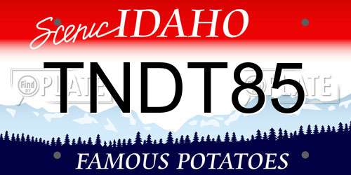 TNDT85 Idaho License Plate