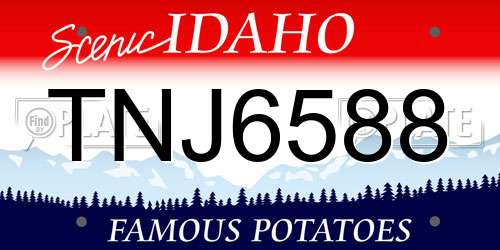 TNJ6588 Idaho License Plate