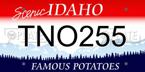 TNO255 Idaho License Plate