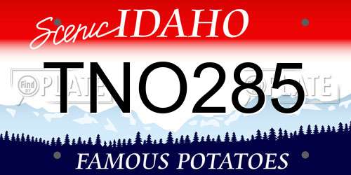 TNO285 Idaho License Plate