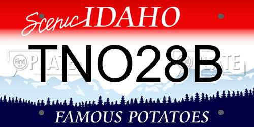 TNO28B Idaho License Plate