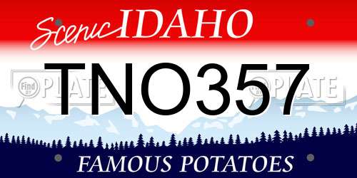 TNO357 Idaho License Plate
