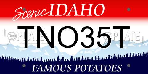 TNO35T Idaho License Plate