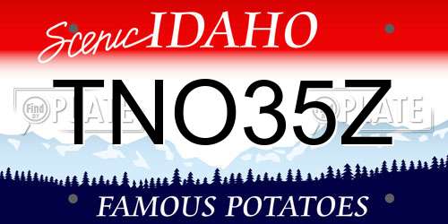 TNO35Z Idaho License Plate