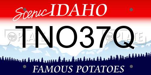 TNO37Q Idaho License Plate