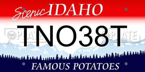 TNO38T Idaho License Plate