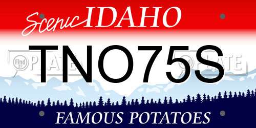TNO75S Idaho License Plate
