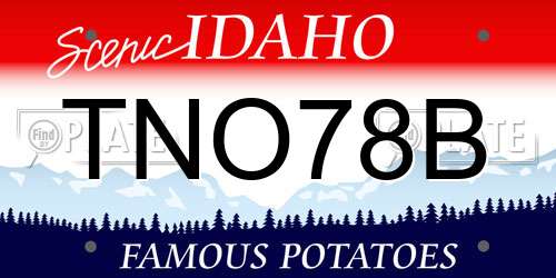 TNO78B Idaho License Plate