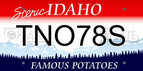 TNO78S Idaho License Plate