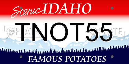 TNOT55 Idaho License Plate