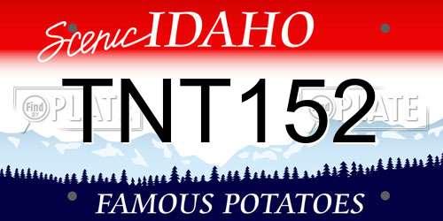 TNT152 Idaho License Plate