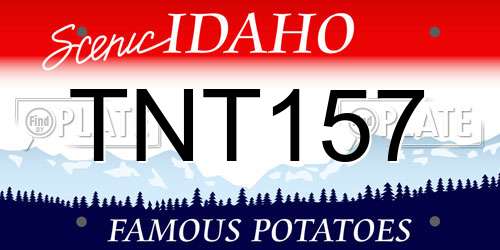 TNT157 Idaho License Plate