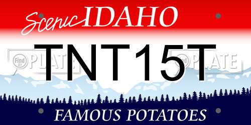 TNT15T Idaho License Plate