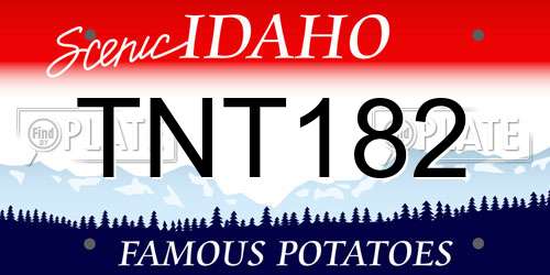 TNT182 Idaho License Plate