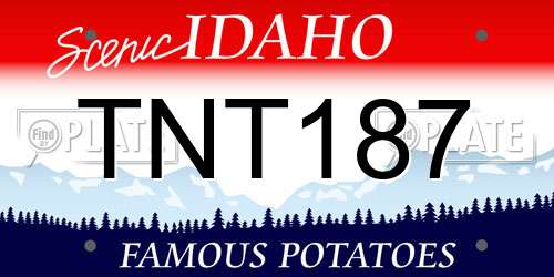 TNT187 Idaho License Plate