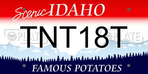TNT18T Idaho License Plate