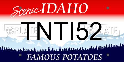 TNTI52 Idaho License Plate