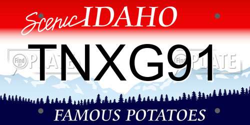 TNXG91 Idaho License Plate
