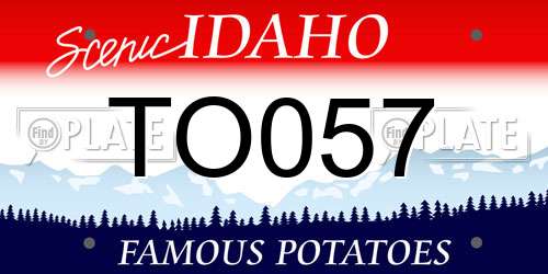 TO057 Idaho License Plate