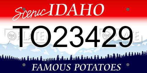 TO23429 Idaho License Plate