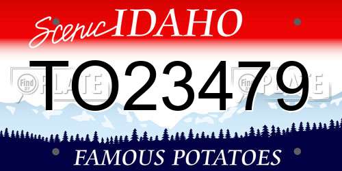 TO23479 Idaho License Plate