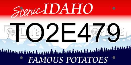 TO2E479 Idaho License Plate