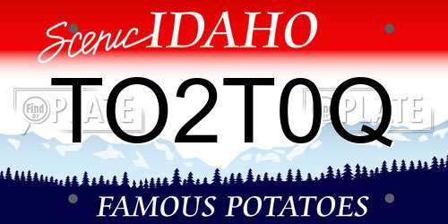TO2T0Q Idaho License Plate