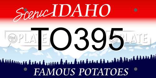 TO395 Idaho License Plate