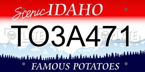 TO3A471 Idaho License Plate