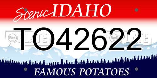TO42622 Idaho License Plate