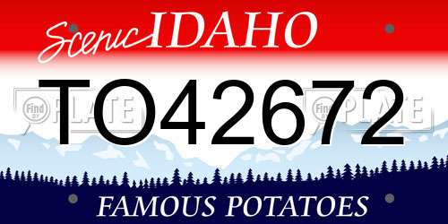 TO42672 Idaho License Plate