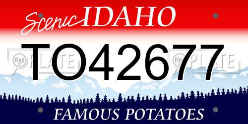 TO42677 Idaho License Plate