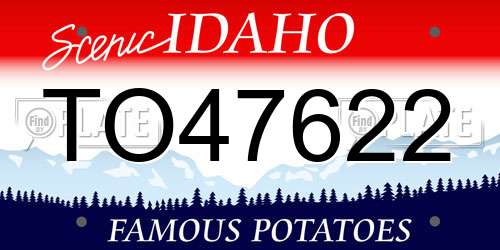 TO47622 Idaho License Plate