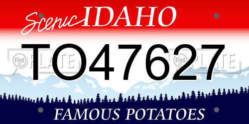 TO47627 Idaho License Plate
