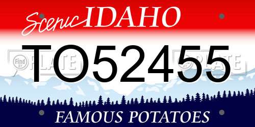 TO52455 Idaho License Plate