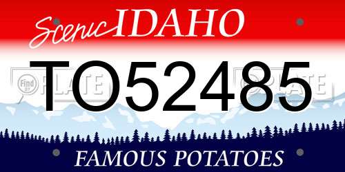 TO52485 Idaho License Plate