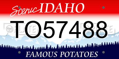 TO57488 Idaho License Plate