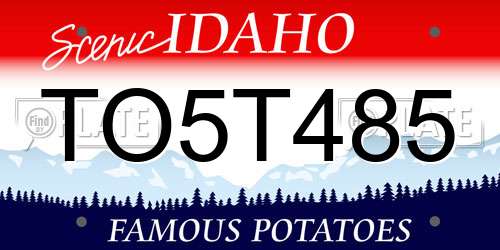 TO5T485 Idaho License Plate