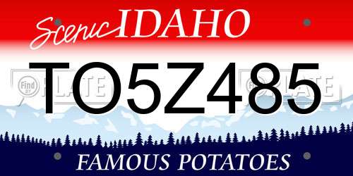 TO5Z485 Idaho License Plate