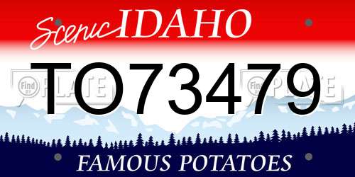TO73479 Idaho License Plate